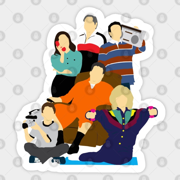 The Goldbergs - Minimalist Sticker by TheAnchovyman